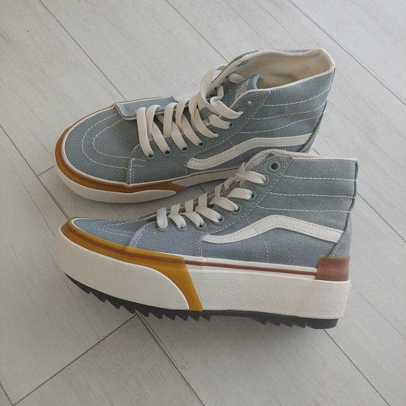 VANS NEW Old Skool Stacked Platform High Tops - Picture 3 of 16